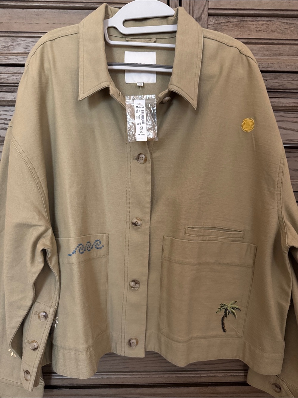 NWT, Madewell   light khaki/olive jacket.